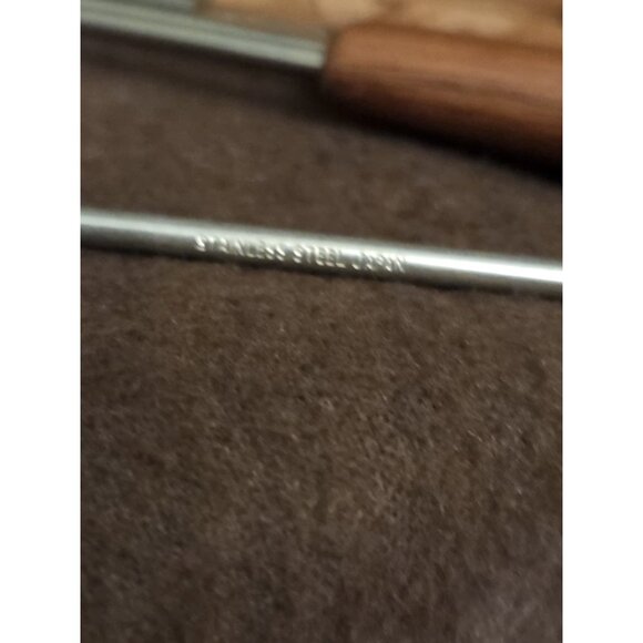 Set of 6+ Vintage 1970’s Fondue Forks Japan Stainless Steel - Picture 7 of 8